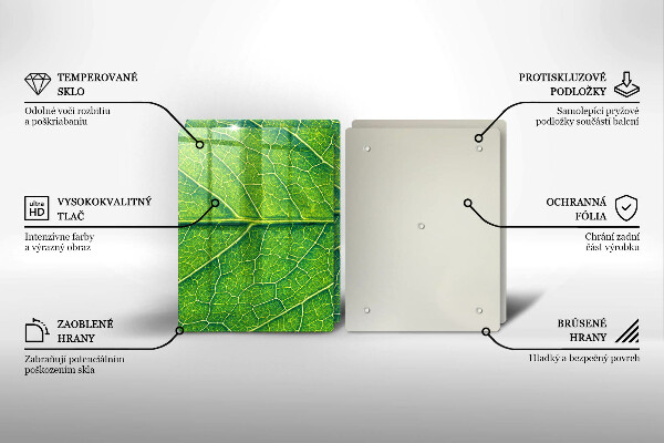Cache plaque de cuisson Nervures des feuilles naturelles