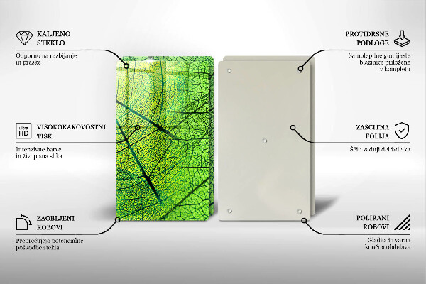 Cache plaque de cuisson Nervures des feuilles naturelles