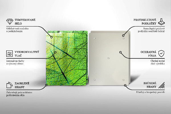 Cache plaque de cuisson Nervures des feuilles naturelles