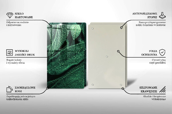 Cache plaque de cuisson Les feuilles de la plante