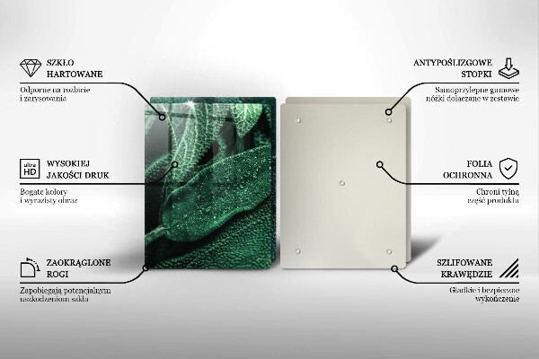 Cache plaque de cuisson Les feuilles de la plante