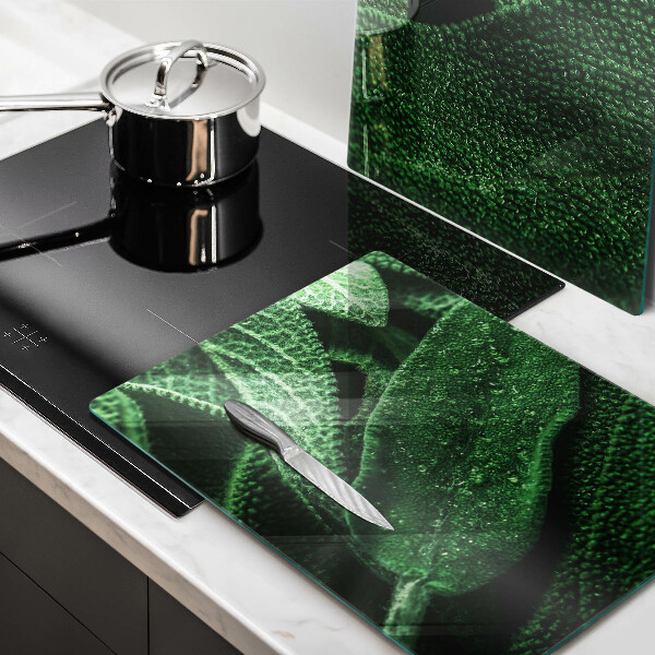 Cache plaque de cuisson Les feuilles de la plante