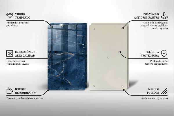 Cache plaque de cuisson Texture de pierre de marbre