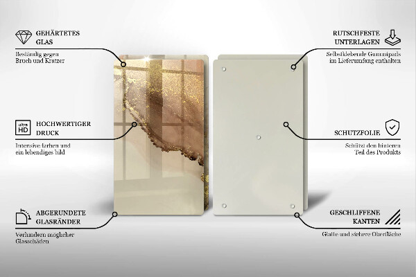 Cache plaque de cuisson Abstraction de l'or