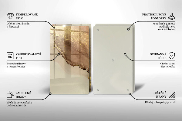 Cache plaque de cuisson Abstraction de l'or