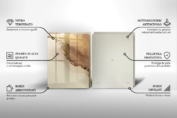 Cache plaque de cuisson Abstraction de l'or