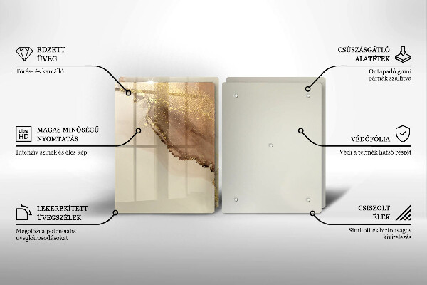Cache plaque de cuisson Abstraction de l'or
