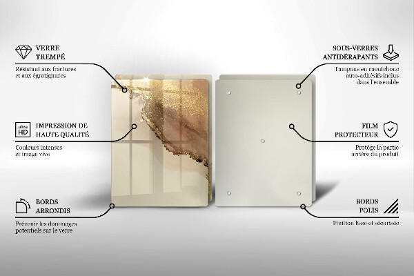 Cache plaque de cuisson Abstraction de l'or