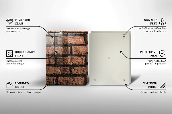 Cache plaque de cuisson Mur de briques