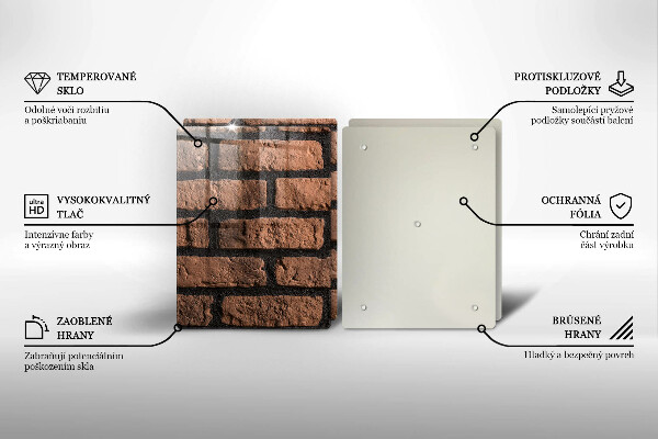 Cache plaque de cuisson Mur de briques