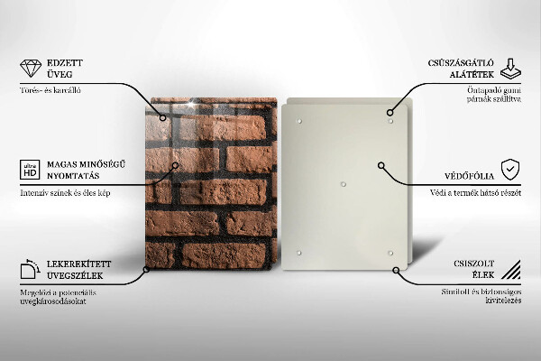 Cache plaque de cuisson Mur de briques