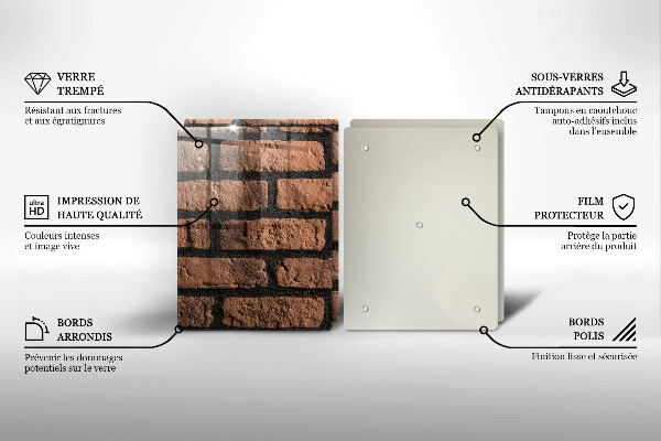 Cache plaque de cuisson Mur de briques