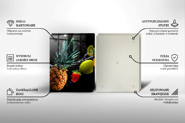 Protection plaque induction Fruits dans l'eau