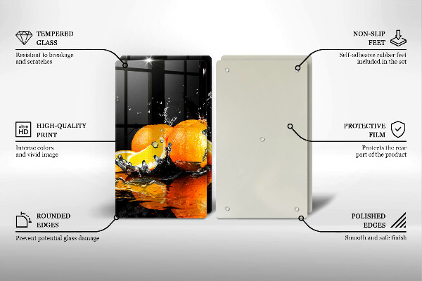 Cache plaque de cuisson Fruit orange juteux