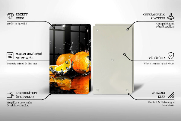 Cache plaque de cuisson Fruit orange juteux