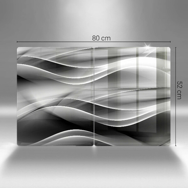 Cache plaque de cuisson Lignes douces d'abstraction