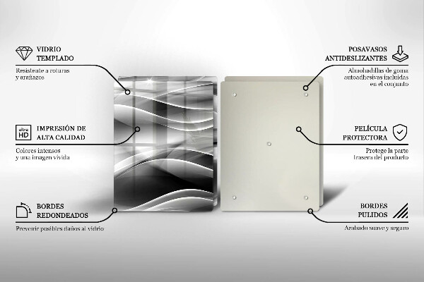 Cache plaque de cuisson Lignes douces d'abstraction