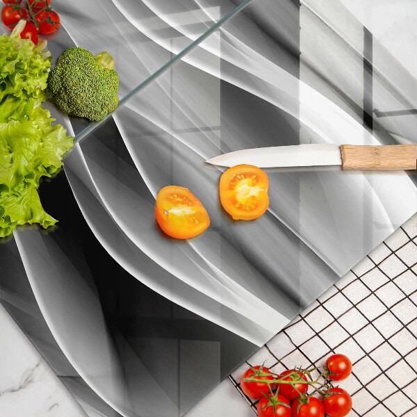 Cache plaque de cuisson Lignes douces d'abstraction