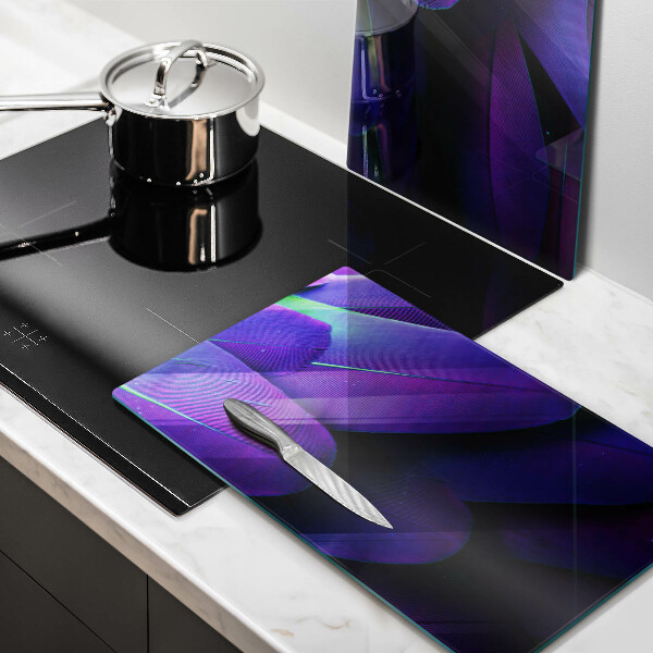 Cache plaque de cuisson Plumes de néon