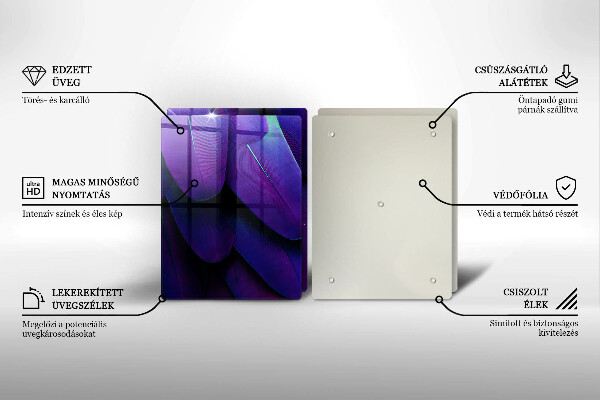 Cache plaque de cuisson Plumes de néon