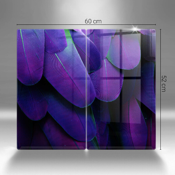 Cache plaque de cuisson Plumes de néon