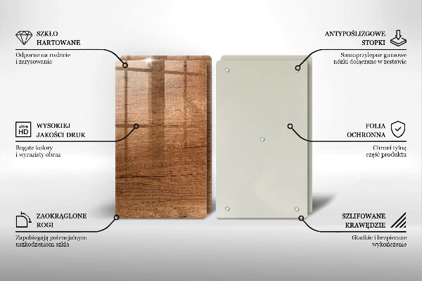 Cache plaque de cuisson Texture du bois