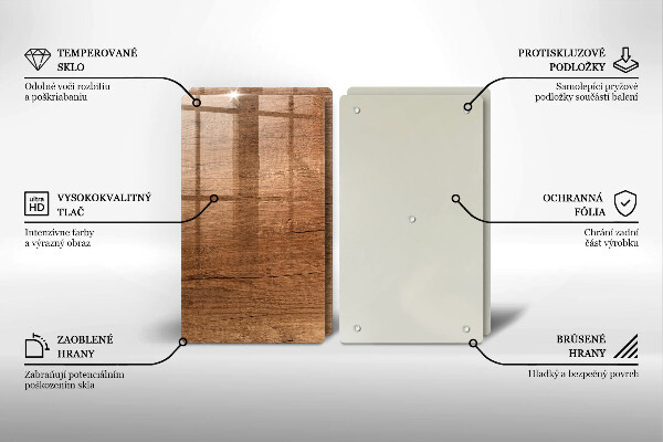 Cache plaque de cuisson Texture du bois