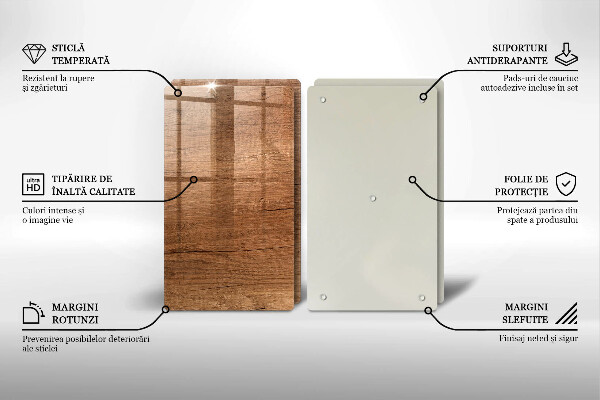 Cache plaque de cuisson Texture du bois