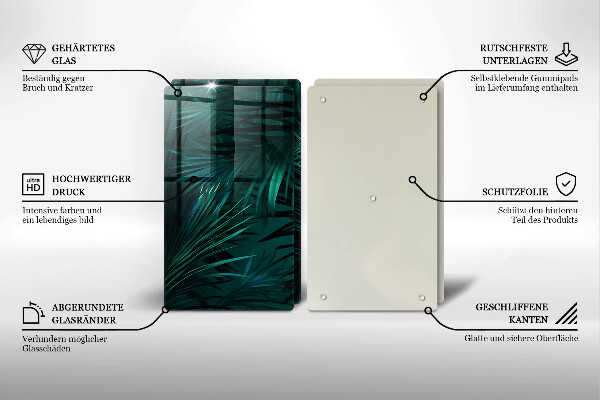 Cache plaque de cuisson Feuilles de la jungle sauvage