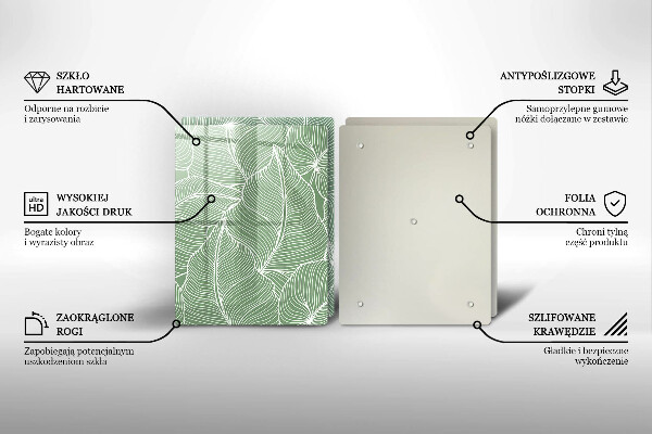 Cache plaque de cuisson Feuilles linéaires