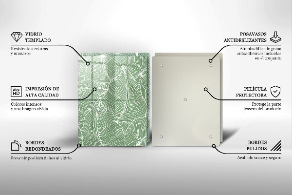 Cache plaque de cuisson Feuilles linéaires