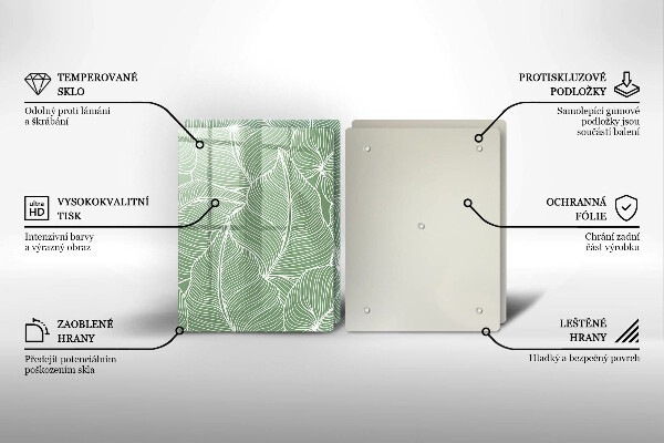 Cache plaque de cuisson Feuilles linéaires