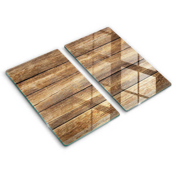 Cache plaque de cuisson Planches texturées en bois