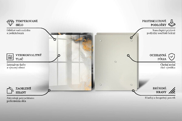 Cache plaque de cuisson Abstraction avec de l'or