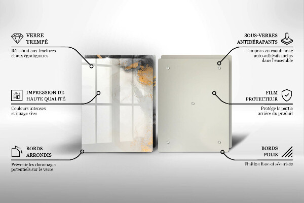 Cache plaque de cuisson Abstraction avec de l'or