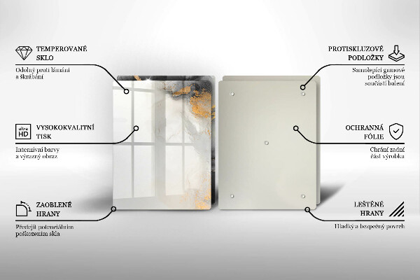 Cache plaque de cuisson Abstraction avec de l'or