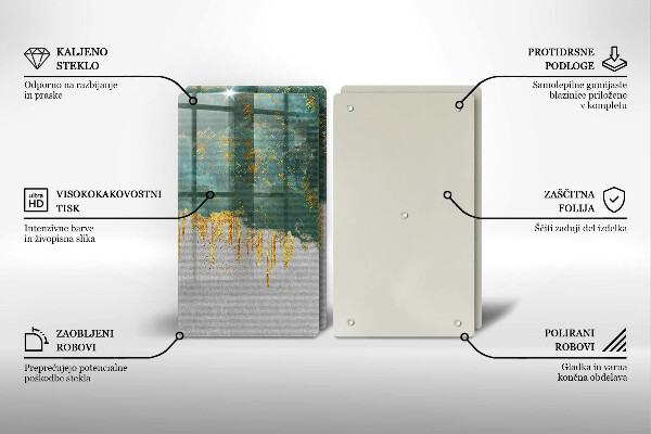 Cache plaque de cuisson Abstraction avec de l'or