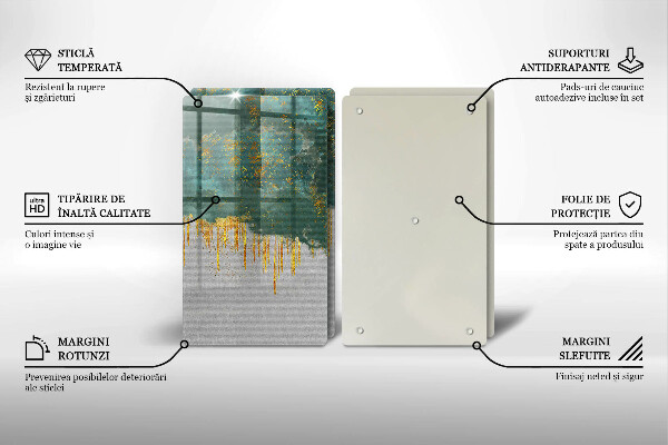 Cache plaque de cuisson Abstraction avec de l'or