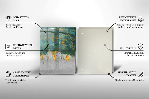 Cache plaque de cuisson Abstraction avec de l'or