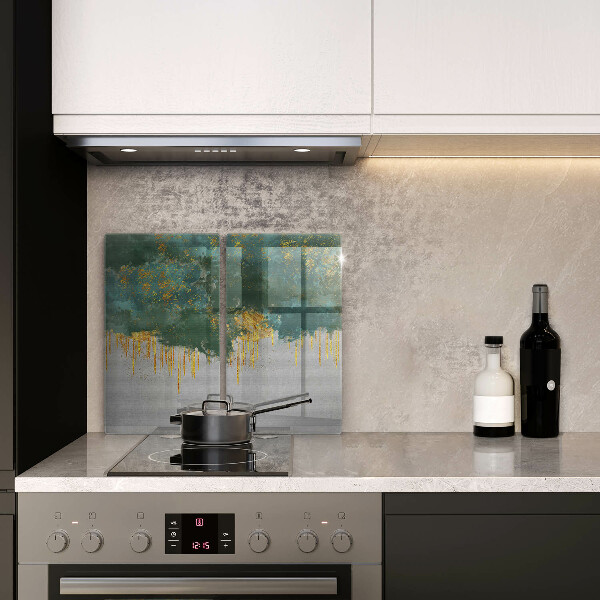 Cache plaque de cuisson Abstraction avec de l'or