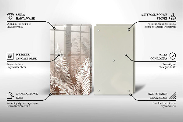 Cache plaque de cuisson Feuilles de végétation bohème