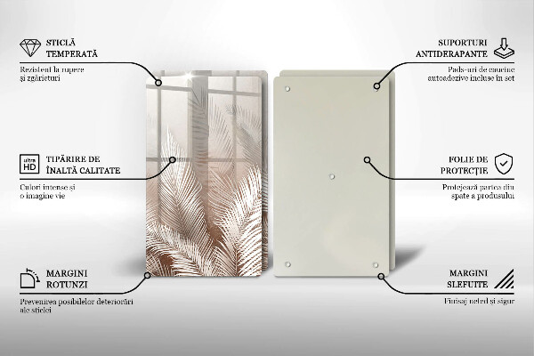 Cache plaque de cuisson Feuilles de végétation bohème