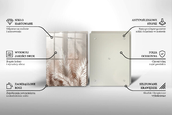 Cache plaque de cuisson Feuilles de végétation bohème