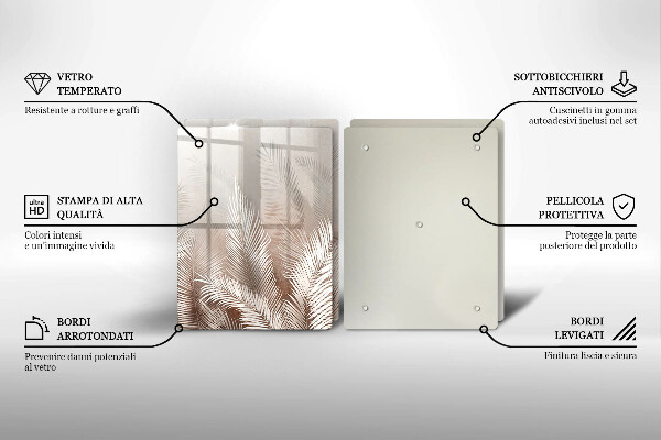 Cache plaque de cuisson Feuilles de végétation bohème