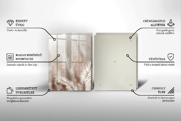 Cache plaque de cuisson Feuilles de végétation bohème