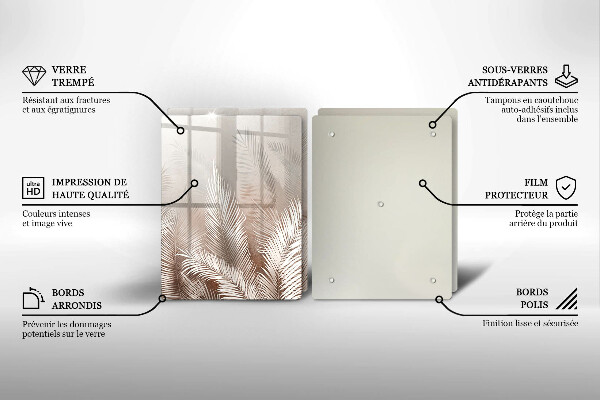 Cache plaque de cuisson Feuilles de végétation bohème