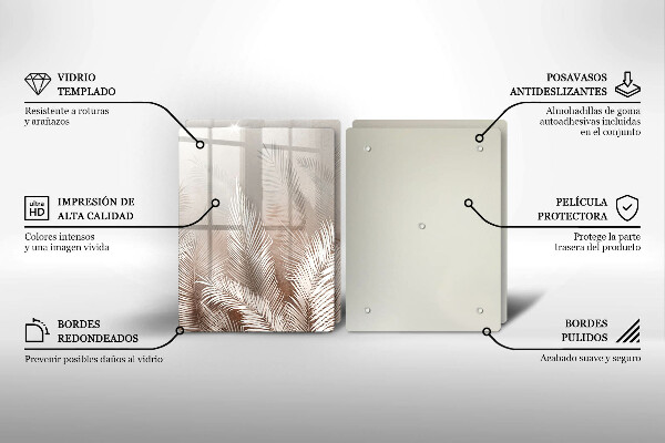 Cache plaque de cuisson Feuilles de végétation bohème