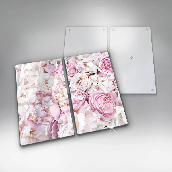 Cache plaque de cuisson Bouquet de pivoines