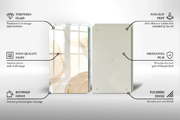 Cache plaque de cuisson Formes bohèmes lumineuses