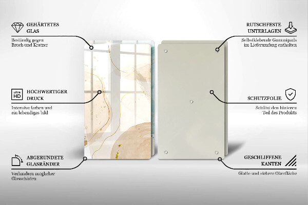 Cache plaque de cuisson Formes bohèmes lumineuses